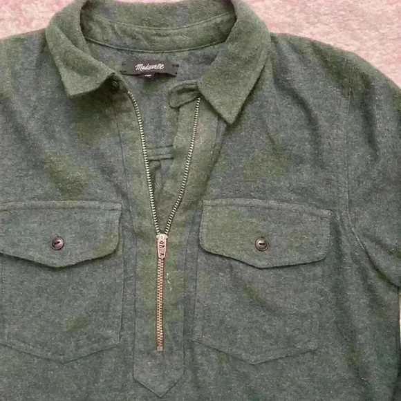 Madewell Flannel Zip-Front Popover Shirt - Picture 4 of 6